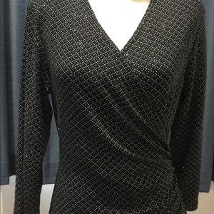 Sparkling Black and White Blouse 🌹